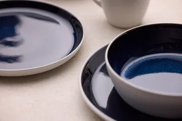 Bitz soepkom Ø 18 cm - Wit-donkerblauw - Bitz