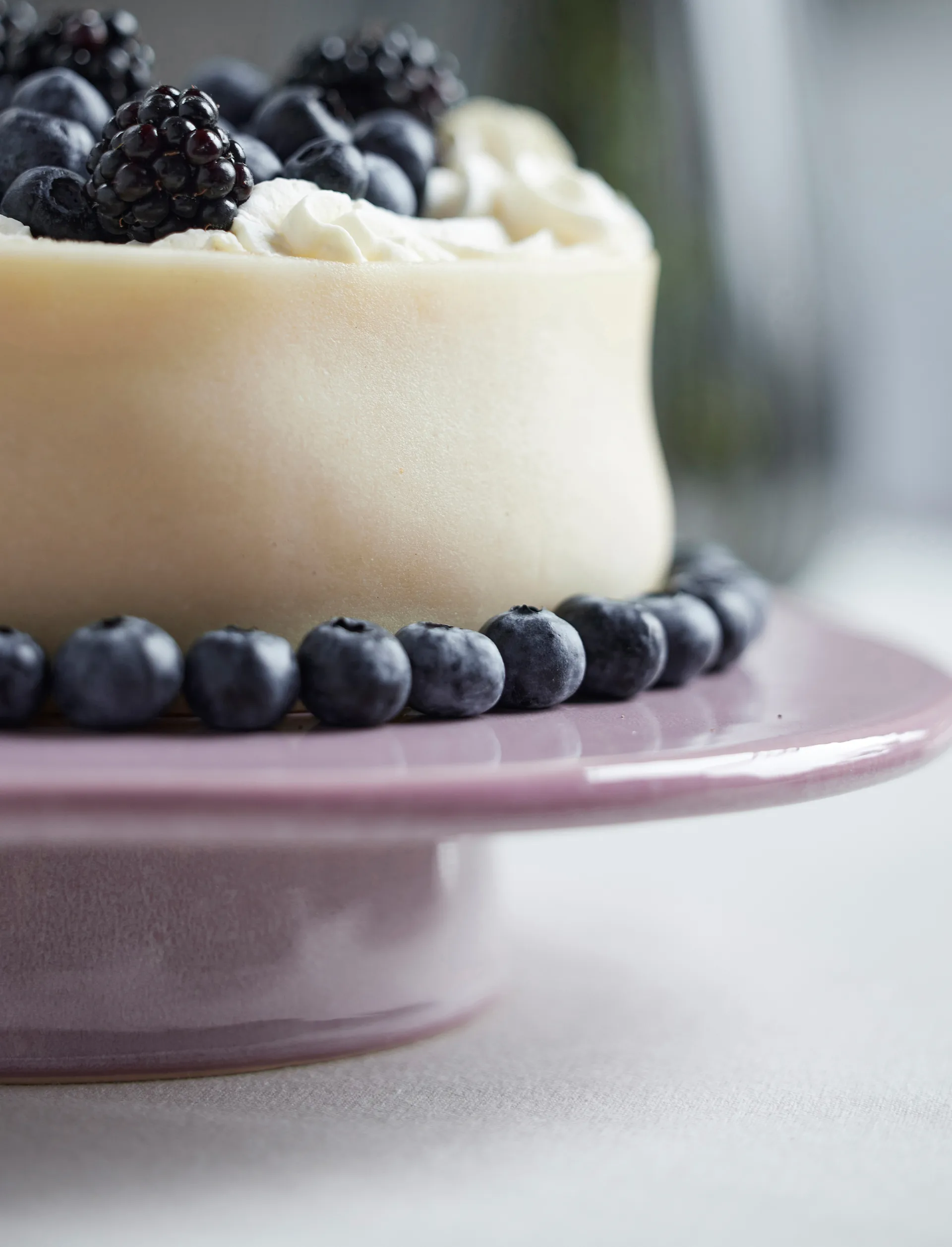 Bitz taartbord op voet Ø30 cm, Light pink Bitz