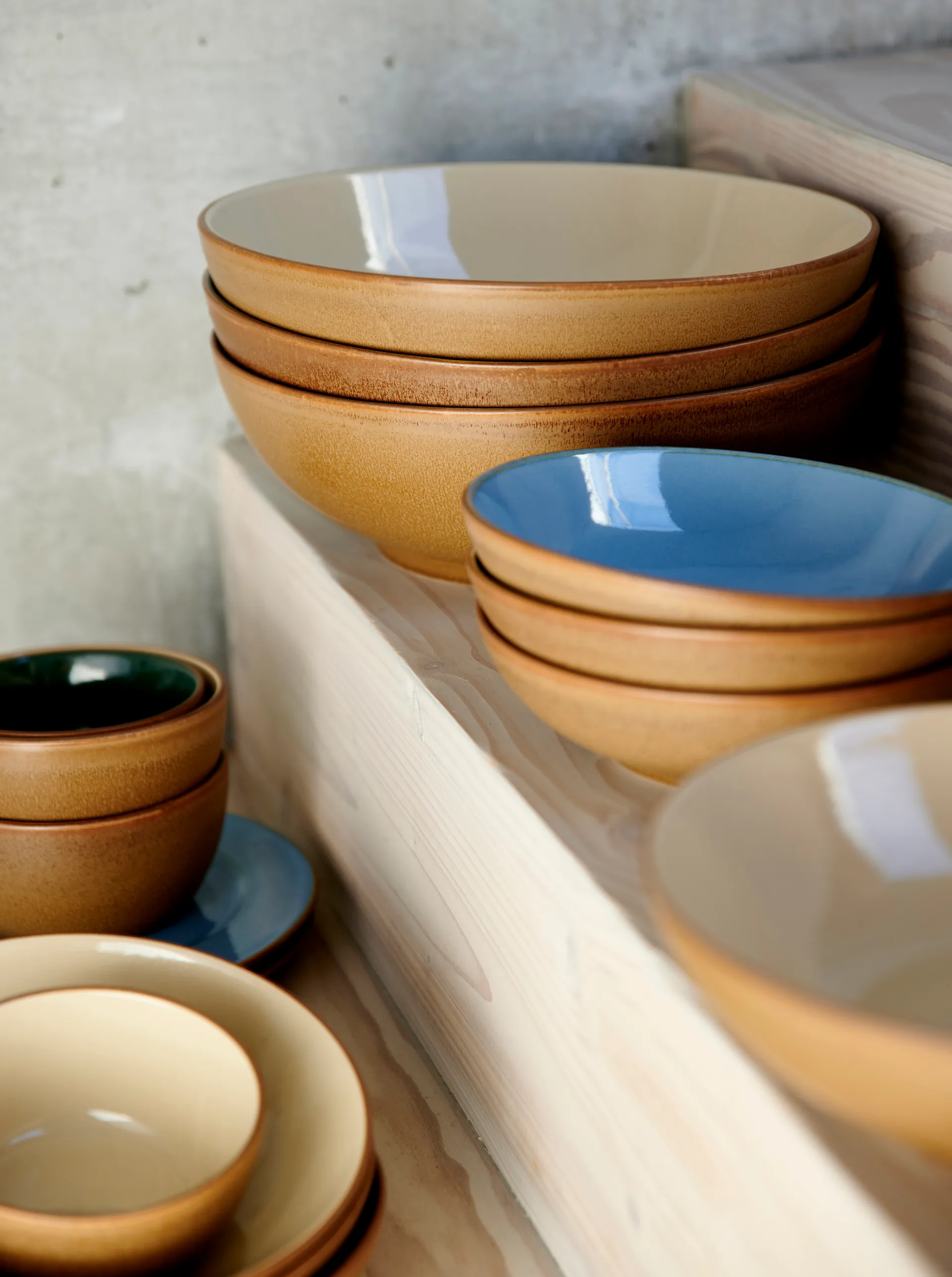 Bitz Wood saladeschaal Ø30 cm, Wood-sand Bitz