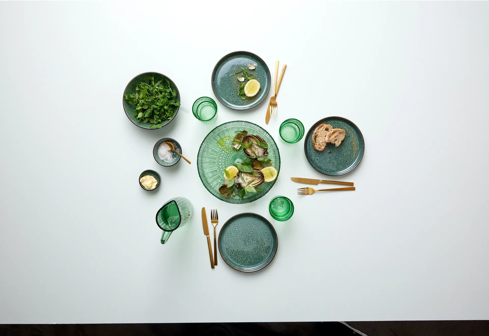 Kusintha serveerschaal rond Ø30 cm, Green Bitz