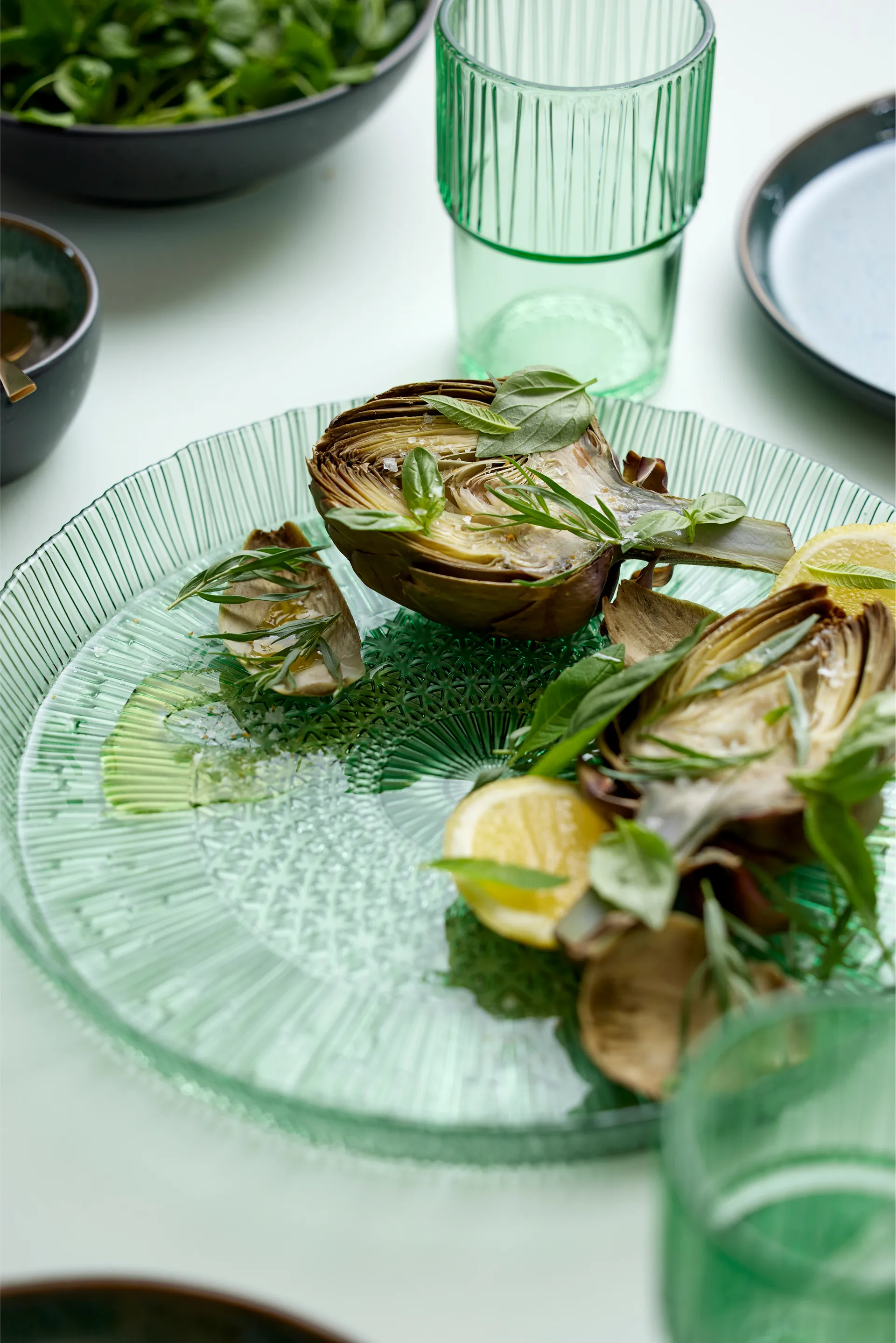 Kusintha serveerschaal rond Ø30 cm, Green Bitz