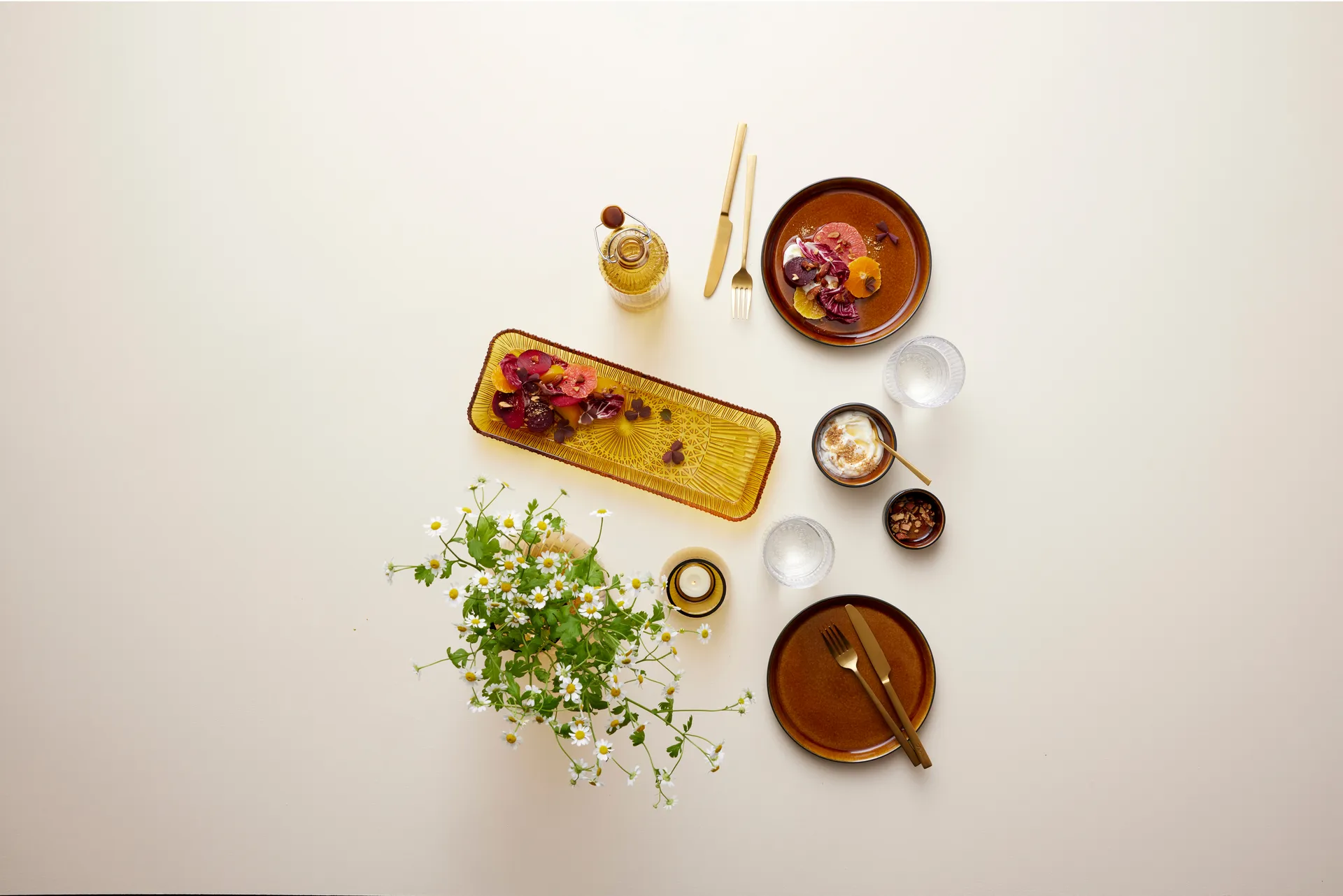 Kusintha serveerschotel rechthoekig 14x38 cm, Amber Bitz