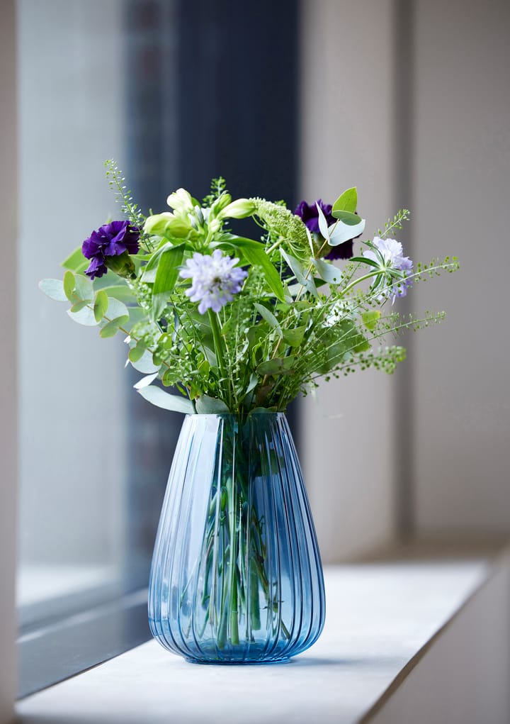 Kusintha vaas 22 cm, Blauw Bitz
