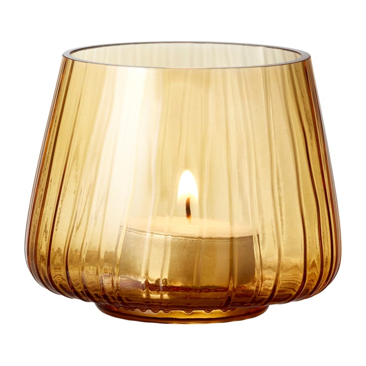 Kusintha waxinelichtjeshouder 7,5 cm 2-pack, Amber Bitz