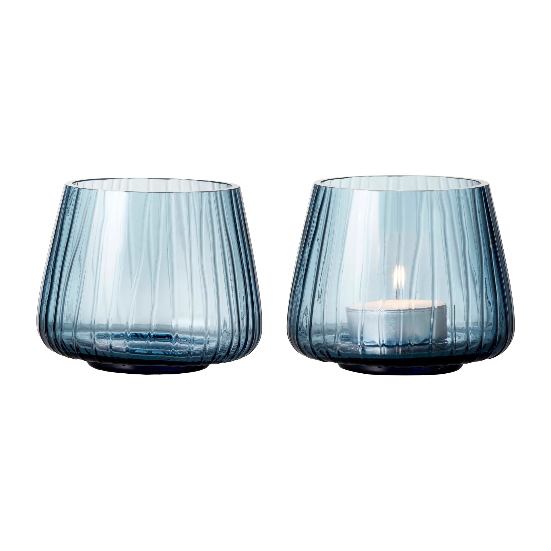 Kusintha waxinelichtjeshouder 7,5 cm 2-pack, Blauw Bitz