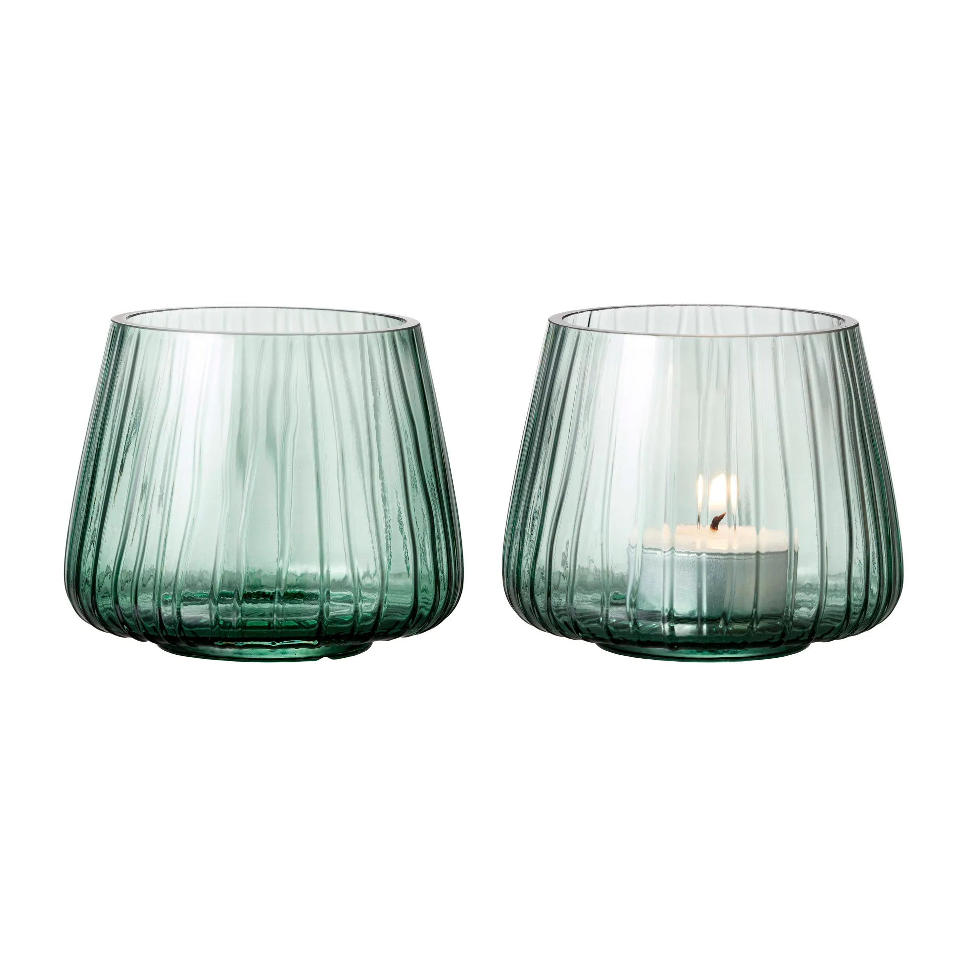 Kusintha waxinelichtjeshouder 7,5 cm 2-pack, Groen Bitz