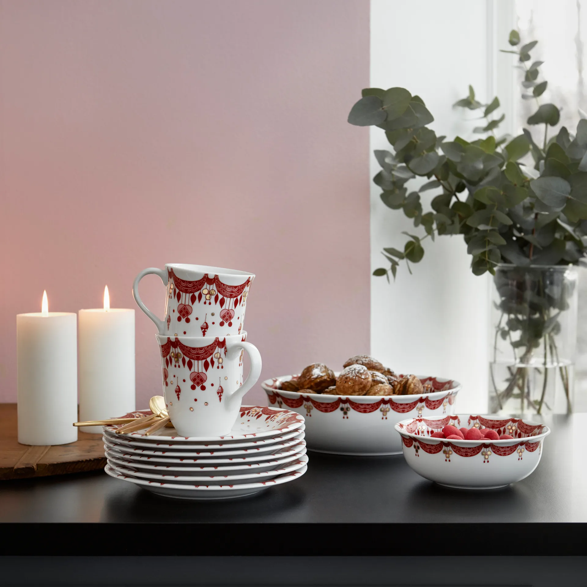 Bjørn Wiinblad Christmas bord Ø 20 cm., rood Bjørn Wiinblad