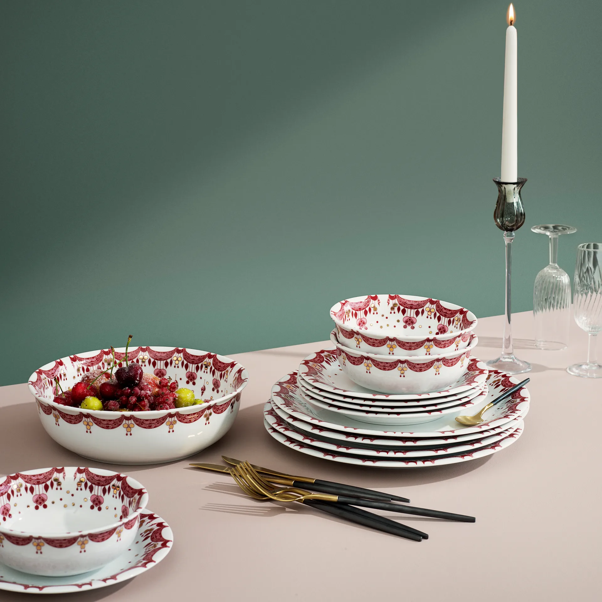 Bjørn Wiinblad Christmas bord Ø 28 cm., rood Bjørn Wiinblad