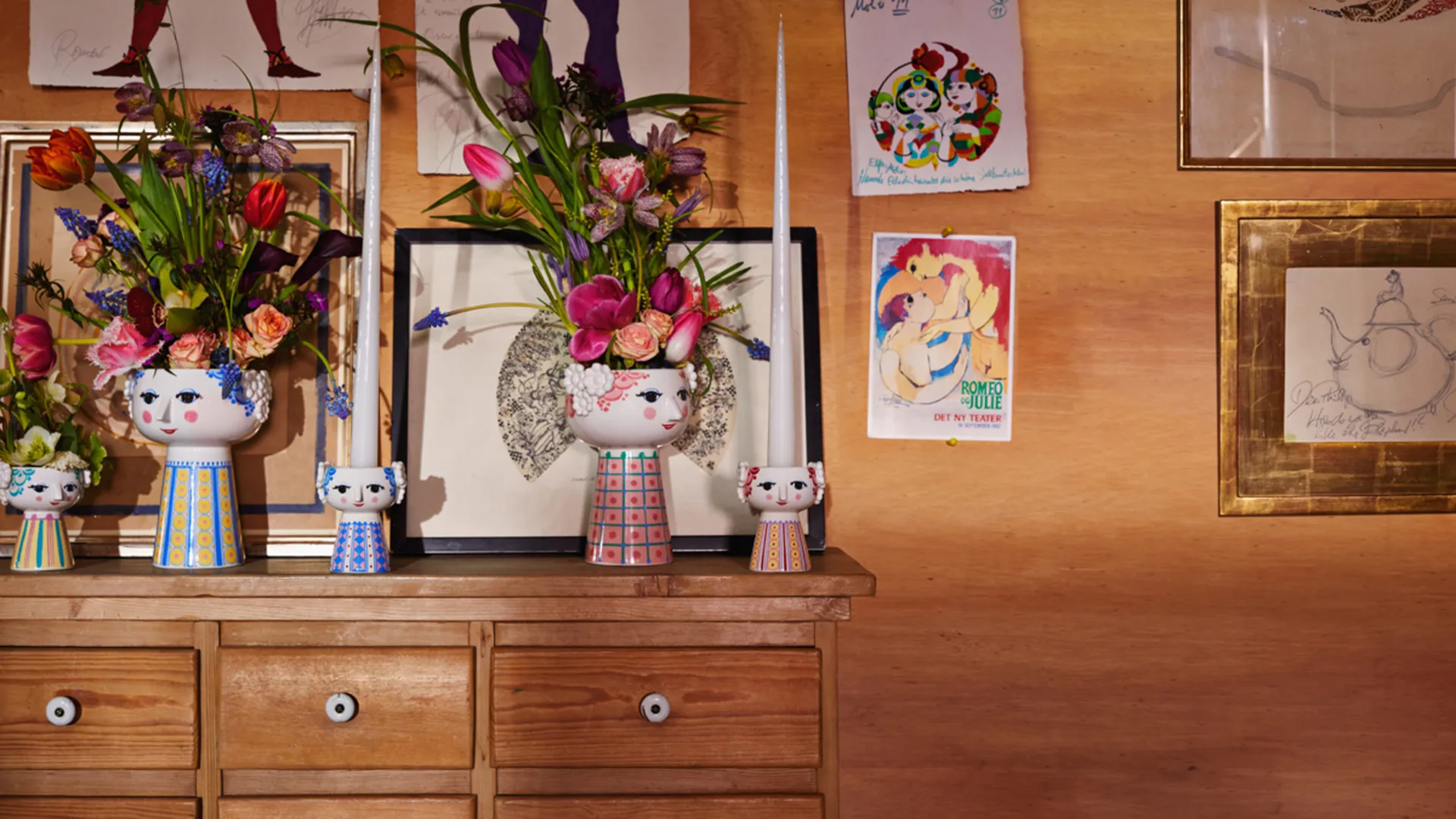 Eva kandelaar 9,5 cm, Donkerblauw Bjørn Wiinblad