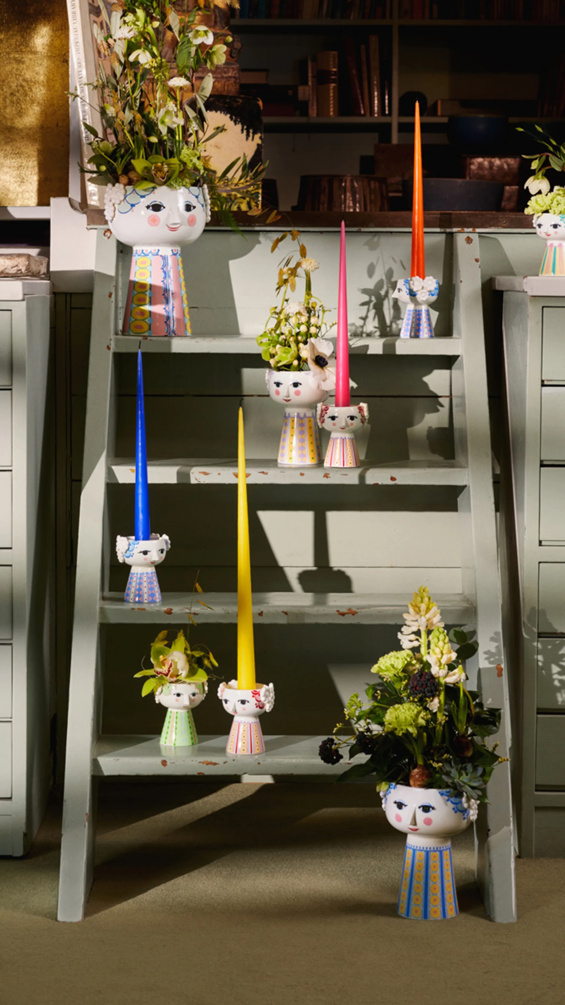 Eva kandelaar 9,5 cm, Donkerblauw Bjørn Wiinblad