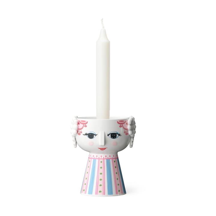 Eva kandelaar 9,5 cm, Roze Bjørn Wiinblad