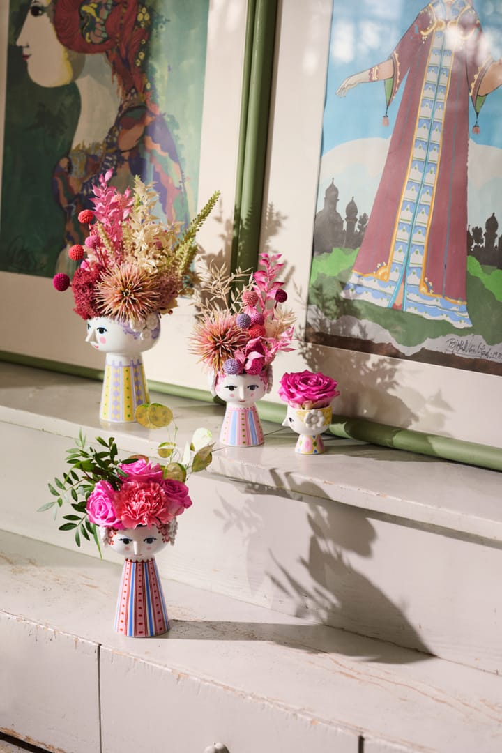 Eva kandelaar 9,5 cm, Roze Bjørn Wiinblad