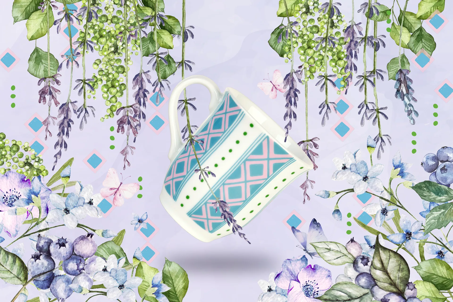 Eva mok 35 cl, Lichtblauw Bjørn Wiinblad