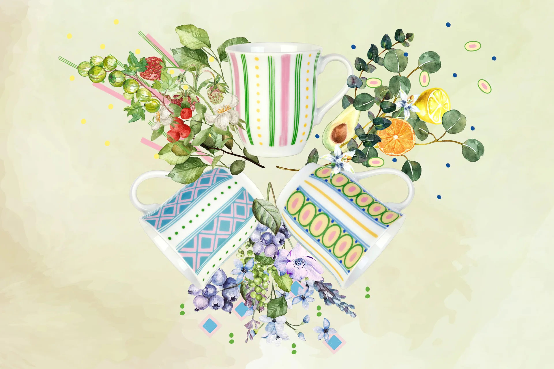 Eva mok 35 cl, Lichtblauw Bjørn Wiinblad