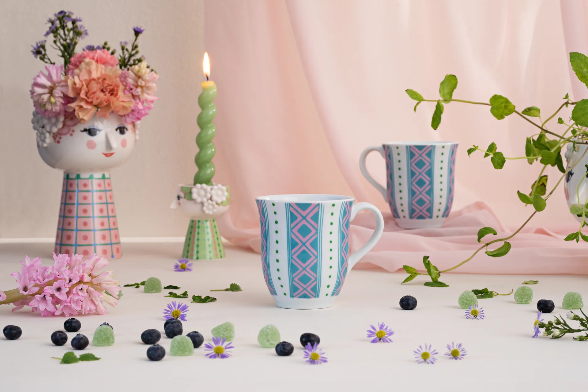 Eva mok 35 cl, Lichtblauw Bjørn Wiinblad