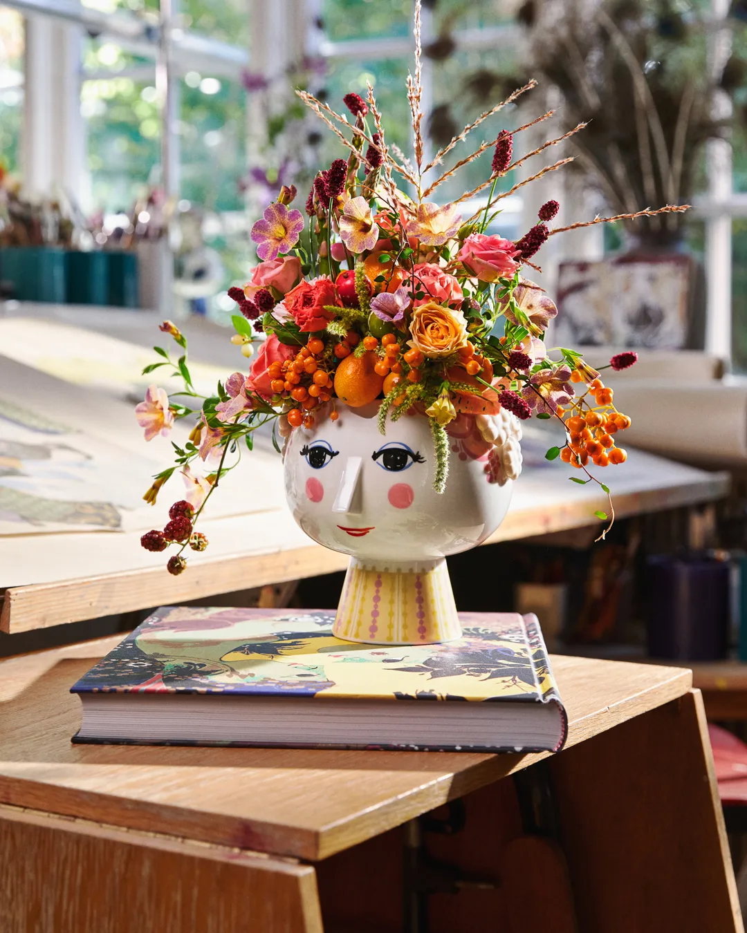 Eva pot op voet Ø 15,5 cm, Roze Bjørn Wiinblad