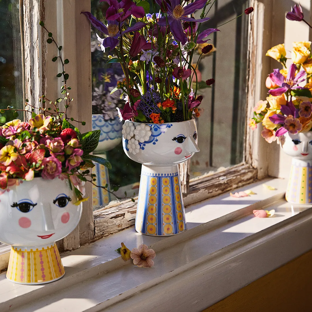 Eva pot op voet Ø 15,5 cm, Roze Bjørn Wiinblad