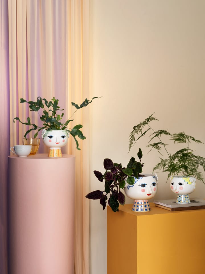 Eva pot op voet Ø21 cm, Blauw Bjørn Wiinblad