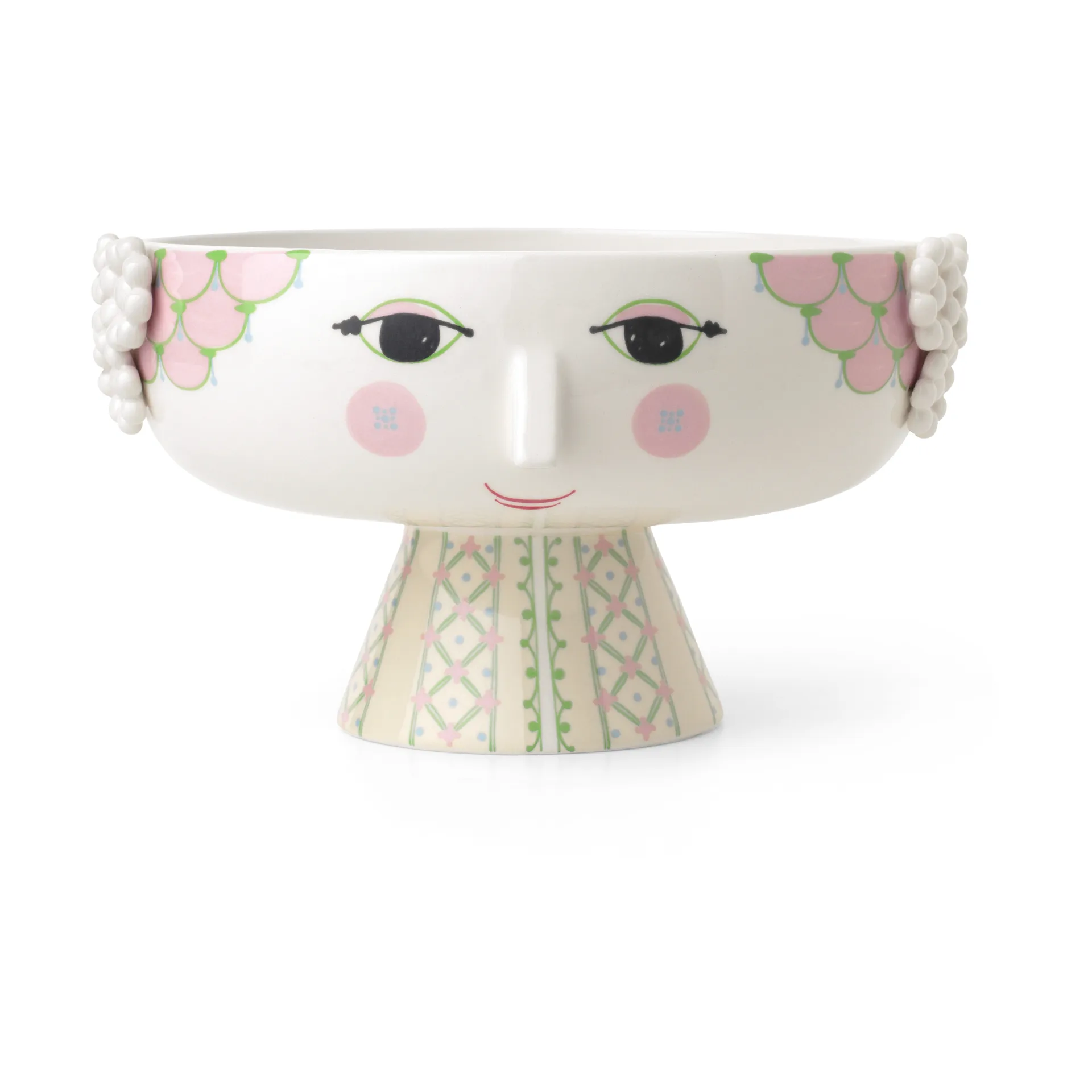 Eva schaal op voet Ø24 cm, Roze Bjørn Wiinblad