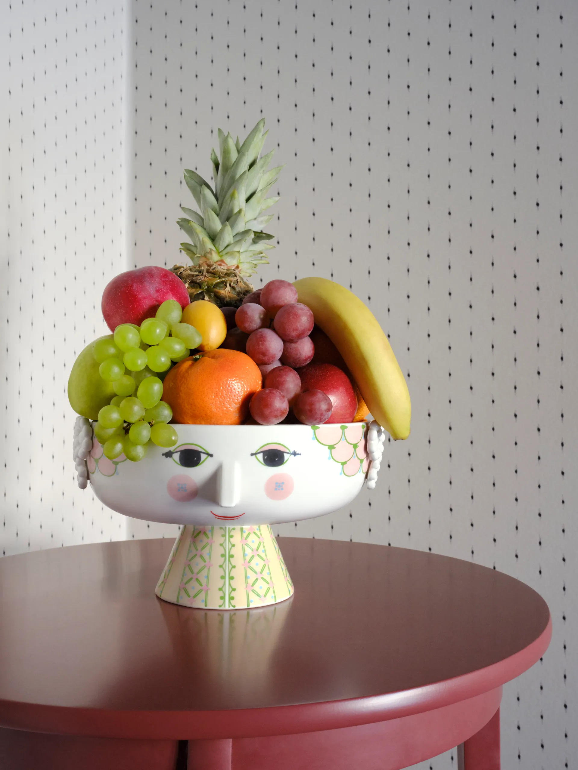 Eva schaal op voet Ø24 cm, Roze Bjørn Wiinblad