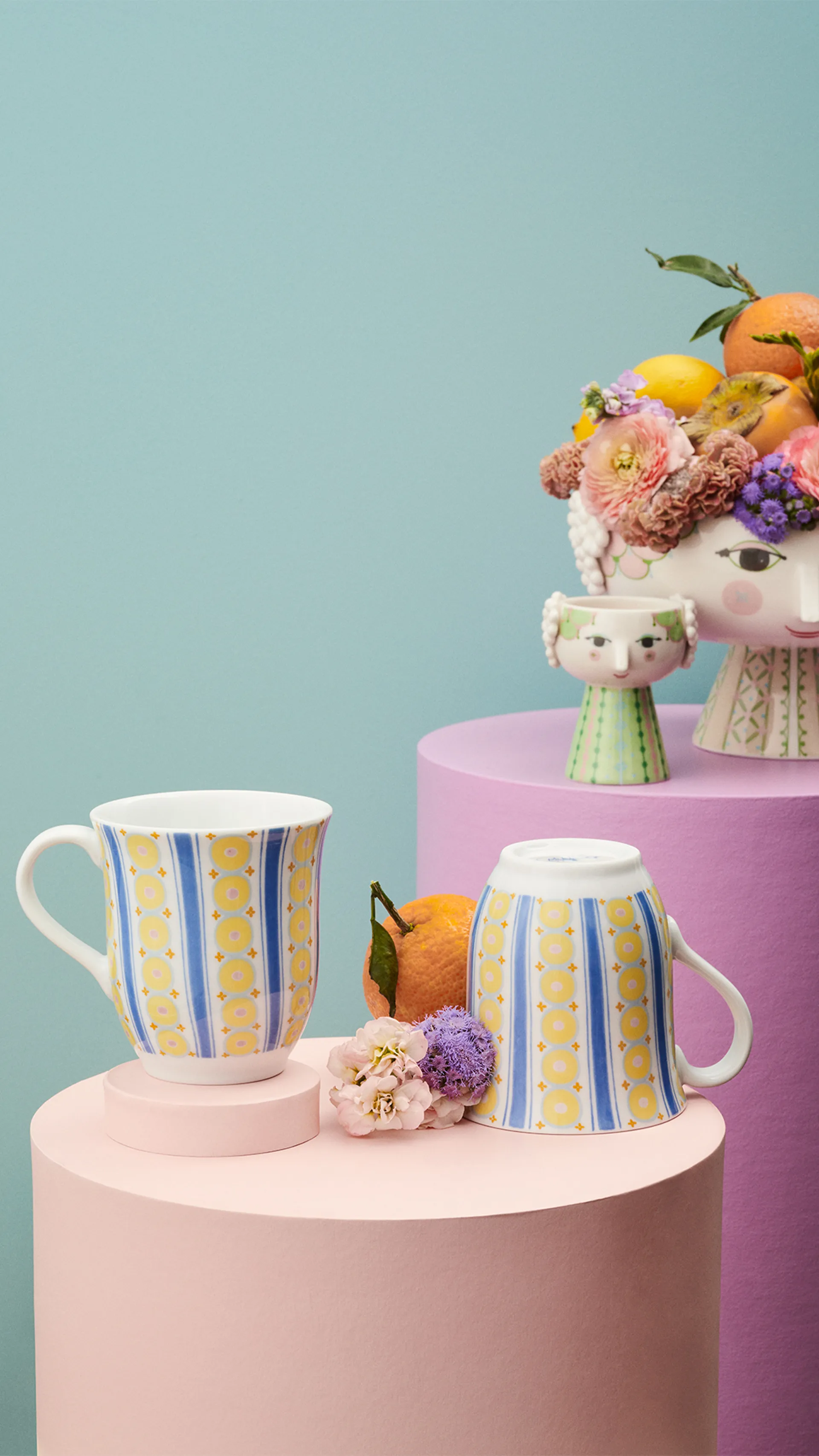 Eva schaal op voet Ø24 cm, Roze Bjørn Wiinblad