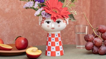 Eva vaas 15 cm - Paars-rood - Bjørn Wiinblad