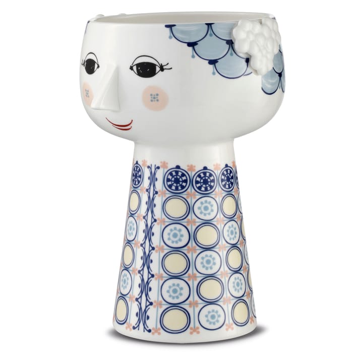 Eva vaas 18,5 cm, Blauw Bjørn Wiinblad