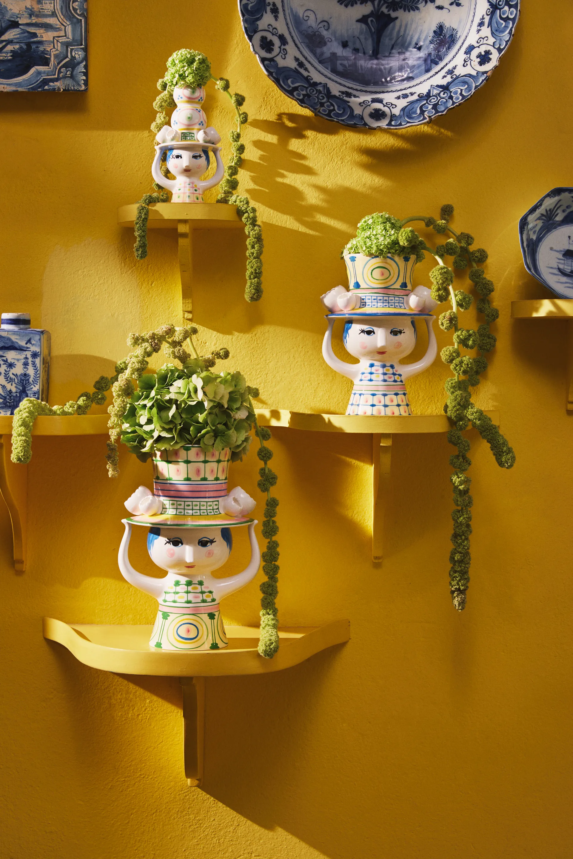 Lady with hat kandelaar H16 cm, Roze Bjørn Wiinblad