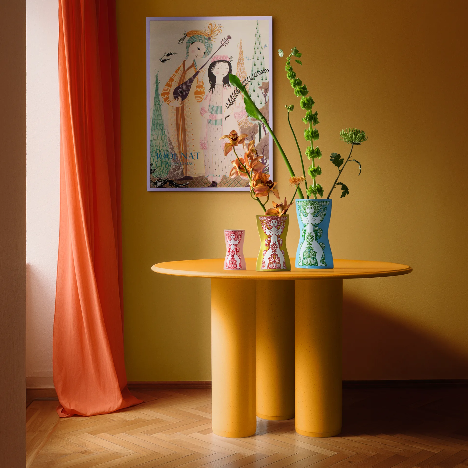 Nina vaas, Geel-roze, 22 cm Bjørn Wiinblad