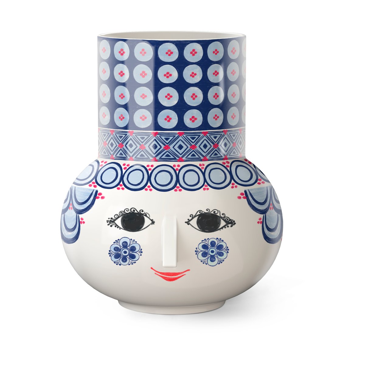 Bjorn Wiinblad Olga vaas 20 cm Blauw | Scandinavisch Interieur | Vazen | Blauw