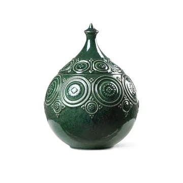 Symphony Magic bonbonnière Ø 15,5 cm - Donkergroen - Bjørn Wiinblad