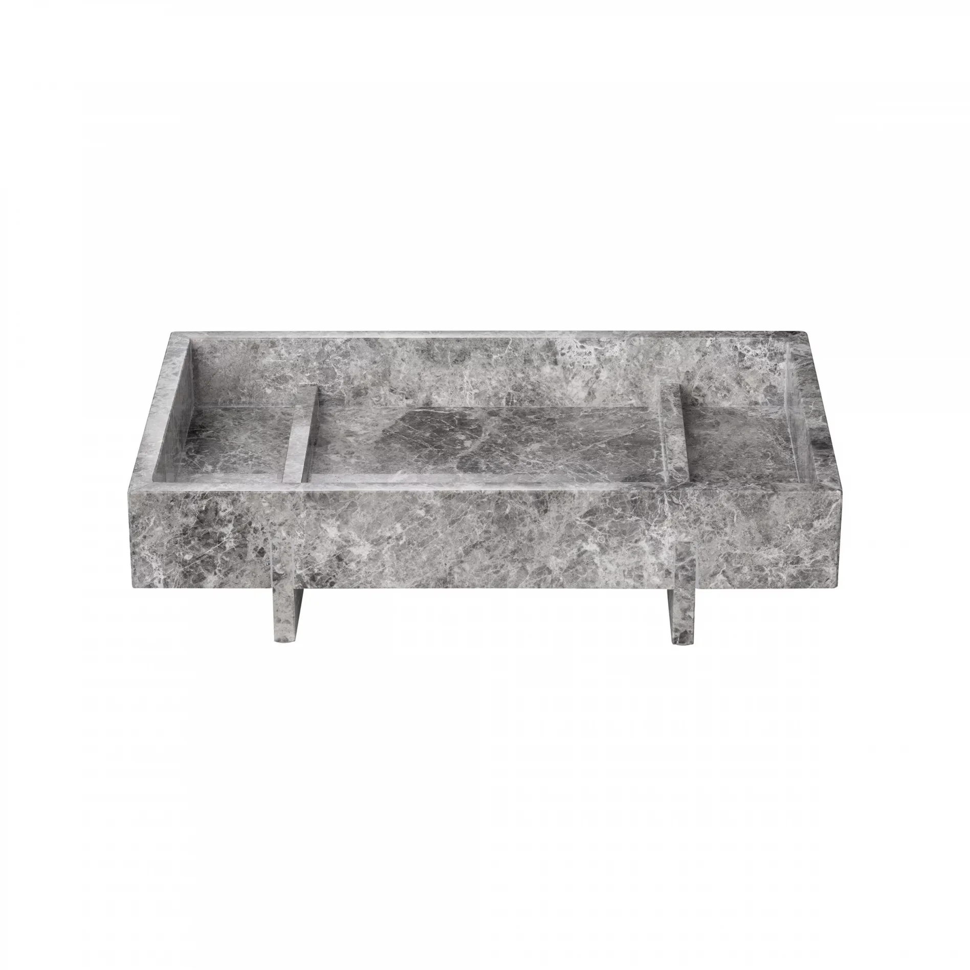 Abento marmeren decoratieschaal 18x30 cm, Sharkskin blomus