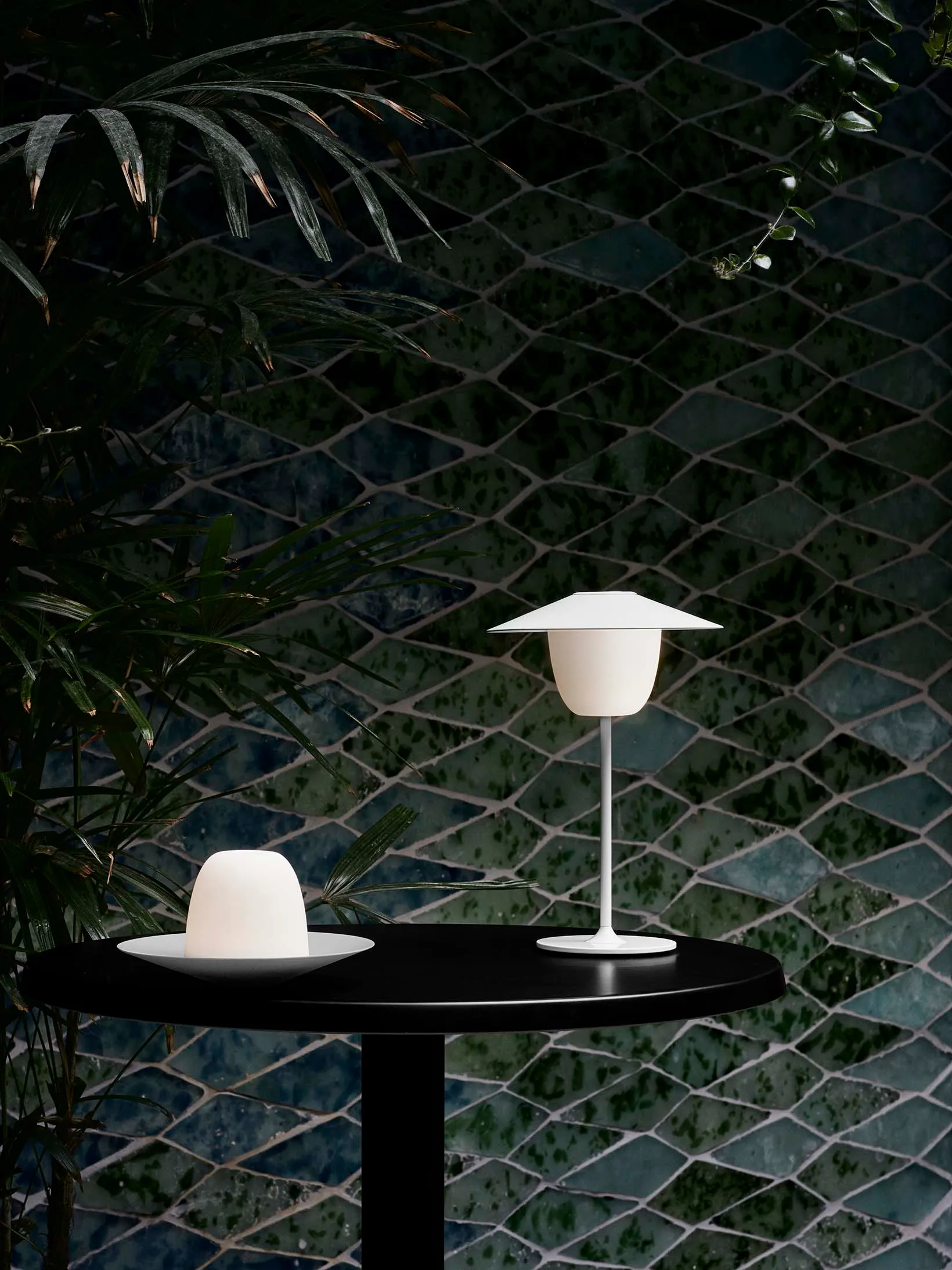 Ani mobiele ledlamp 33 cm, Wit blomus