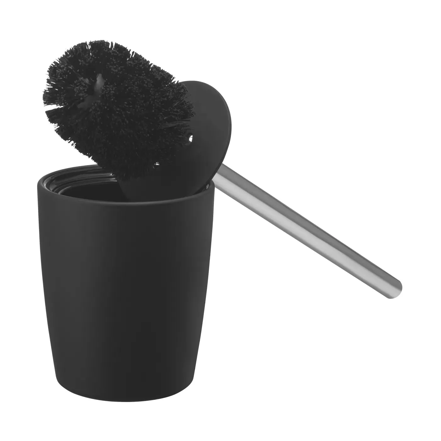 Ava toiletborstel, Zwart blomus