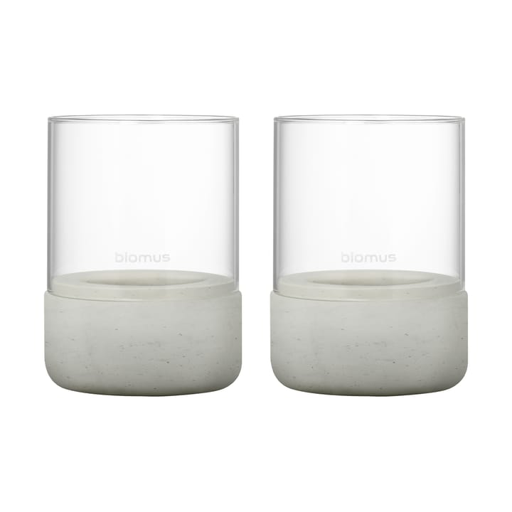 Calma waxinelichtjeshouder Ø7 cm 2-pack - Light grey - Blomus