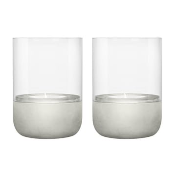 Calma waxinelichtjeshouder Ø7 cm 2-pack - Light grey - Blomus