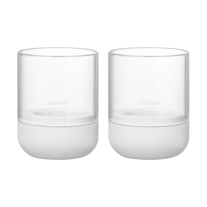 Calma waxinelichtjeshouder Ø7 cm 2-pack - Lily white - Blomus