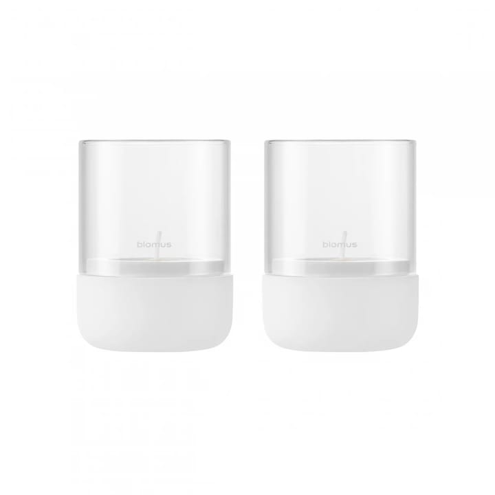 Calma waxinelichtjeshouder Ø7 cm 2-pack, Lily white Blomus