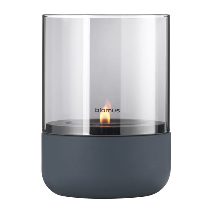 Calma waxinelichtjeshouder met waxinelichtje Ø10 cm, Steel grey Blomus