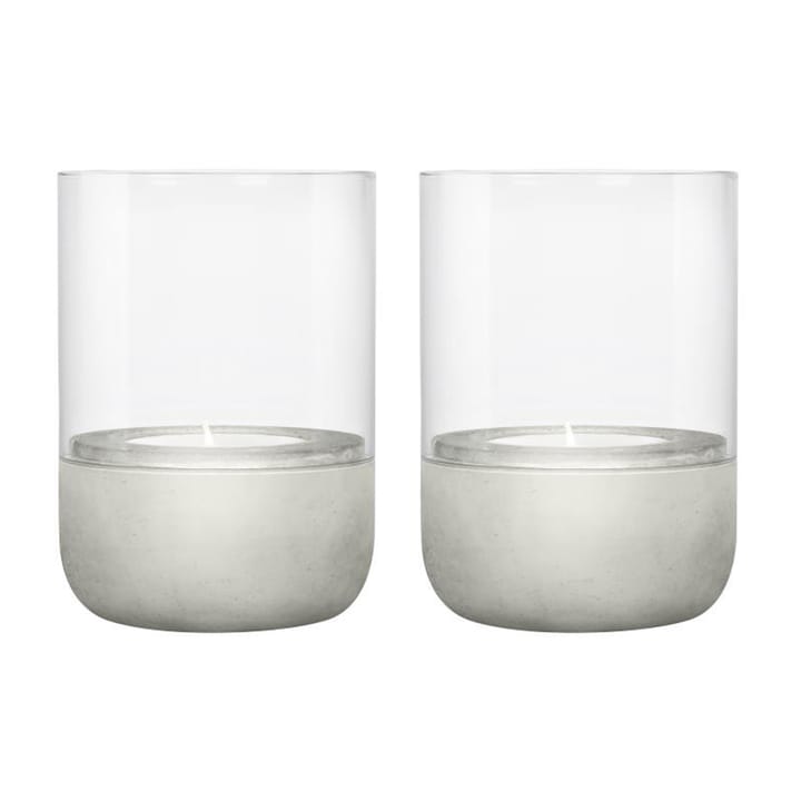 Calma waxinelichtjeshouder met waxinelichtje Ø7 cm 2-pack
, Light grey Blomus