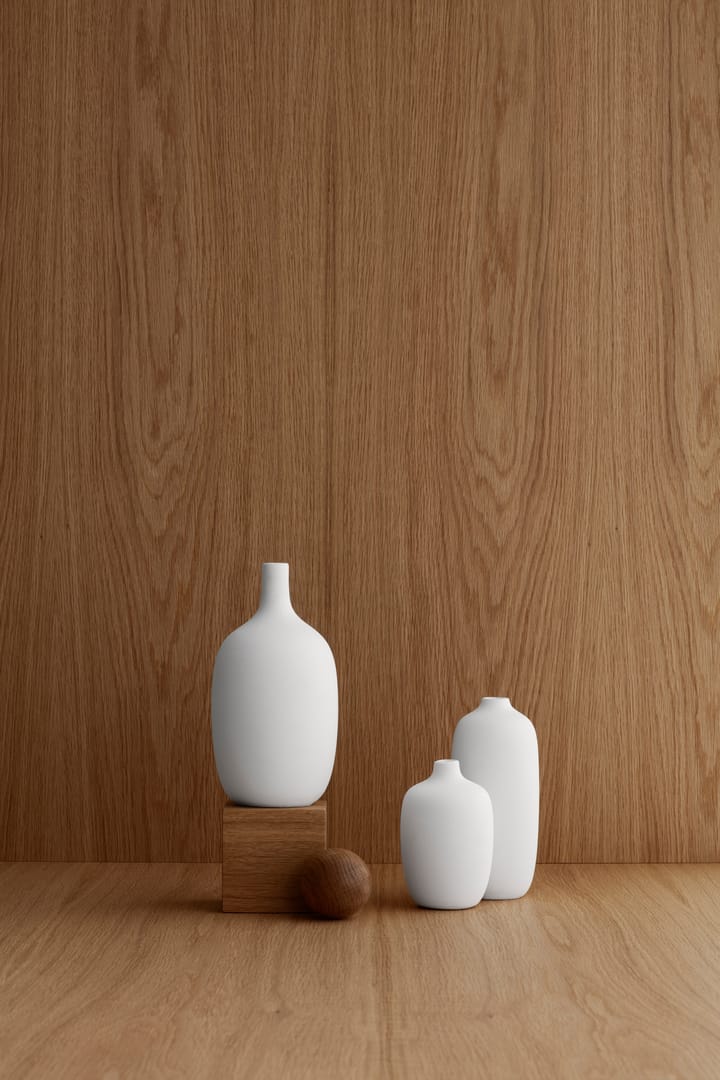 Ceola vaas 18 cm, Wit blomus