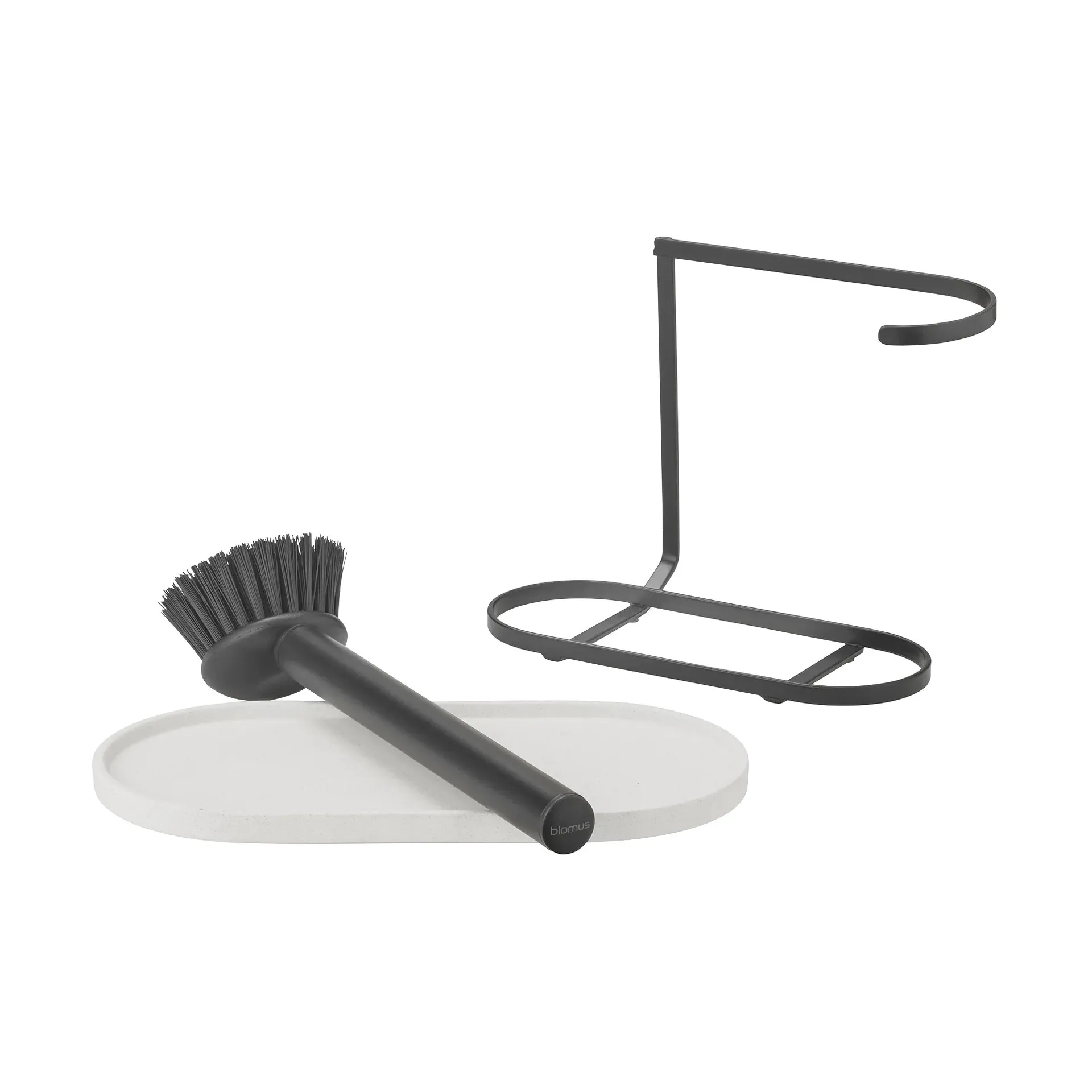 Dhuva afwasborstel- en zeephouder, Lily White blomus