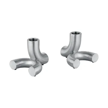 Doodle kaarsenhouder 2-pack - Mat roestvrij staal - blomus