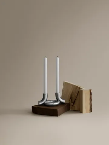 Doodle kaarsenhouder - Mat roestvrij staal - blomus