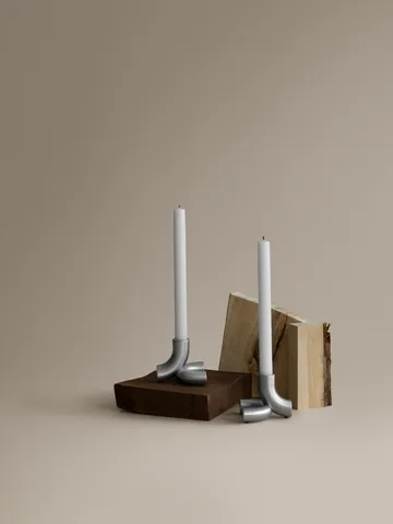Doodle kaarsenhouder - Mat roestvrij staal - blomus