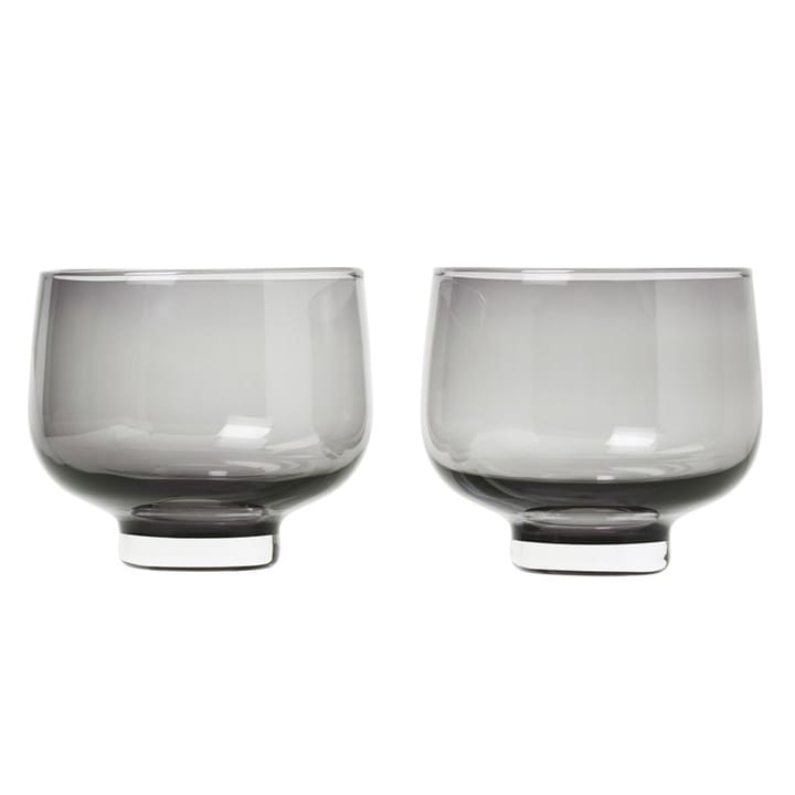 Flow bekerglas 22 cl, 2 stuks - Smoke - blomus