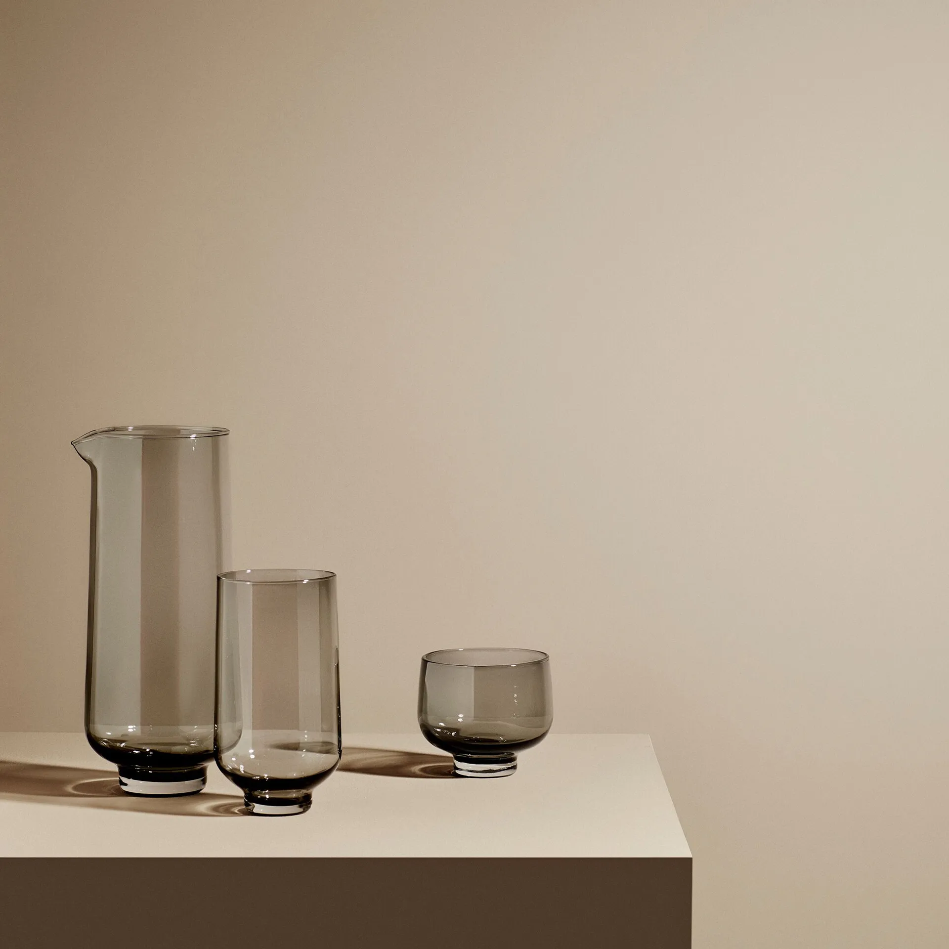 Flow bekerglas 22 cl, 2 stuks, Smoke blomus