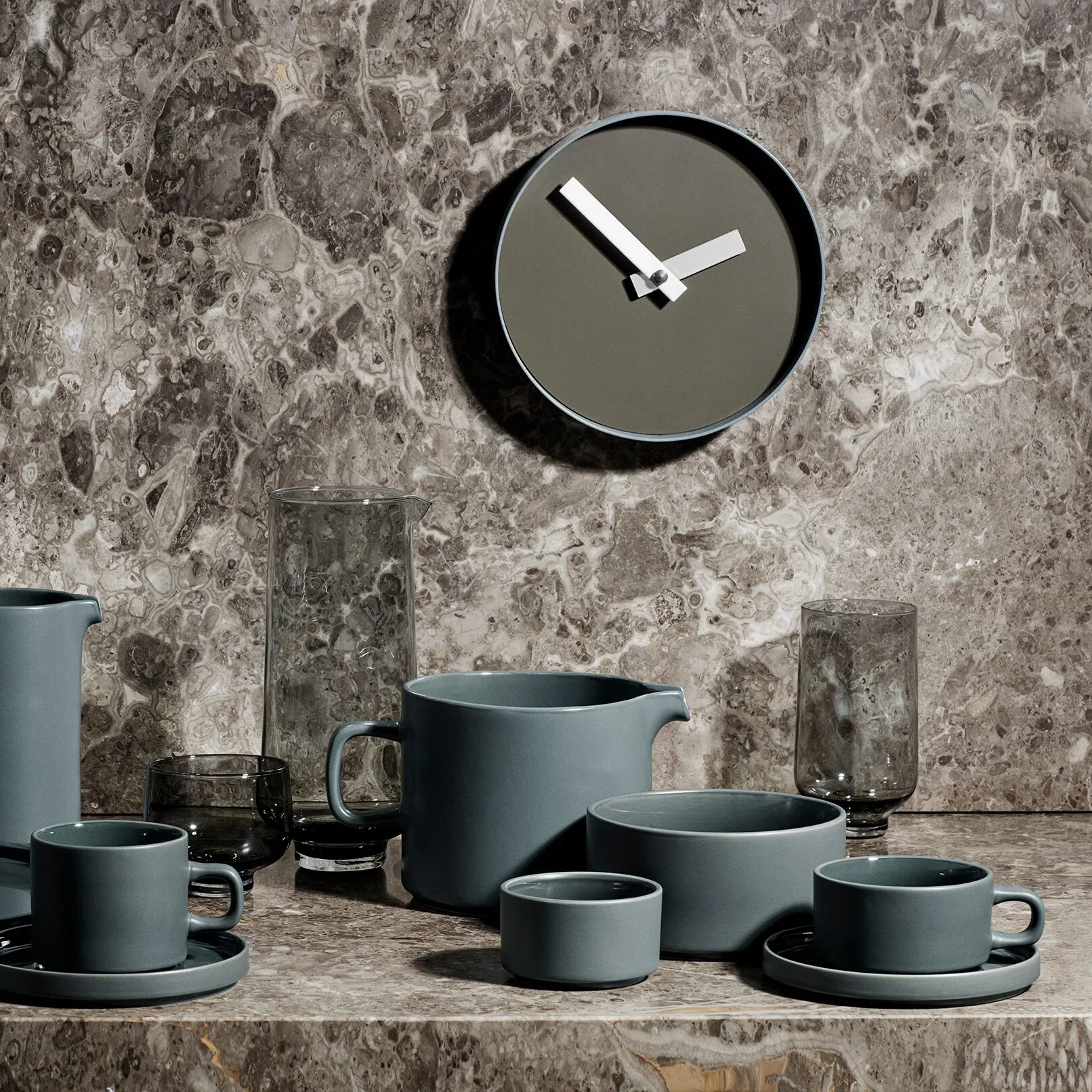 Flow hoog bekerglas, 2 stuks, Smoke blomus