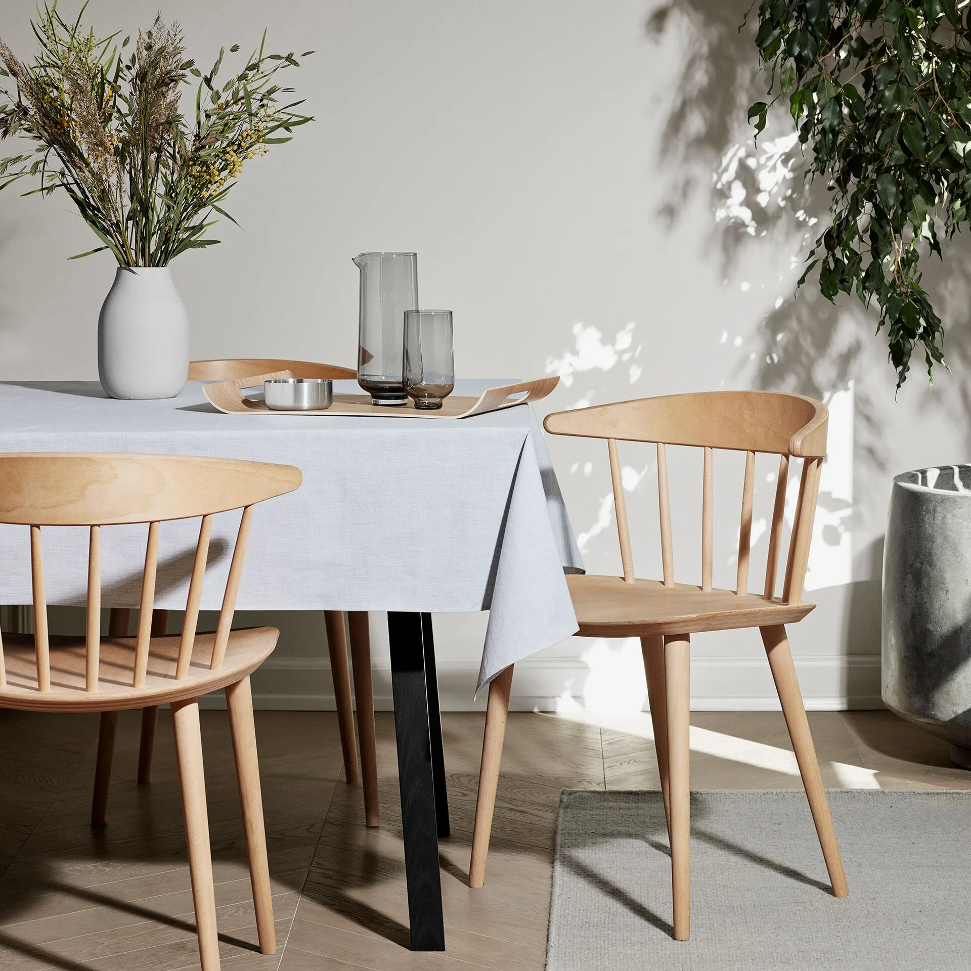 Flow hoog bekerglas, 2 stuks, Smoke blomus