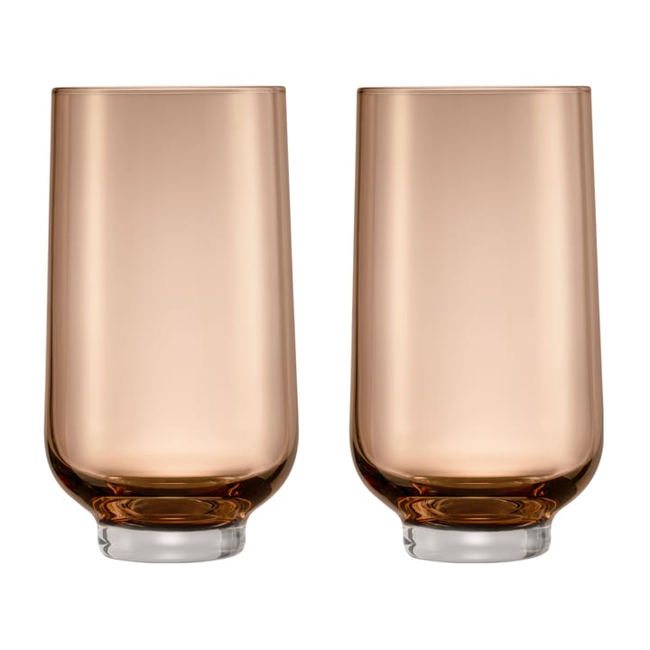 Flow tumblerglas 40 cl 2-pack - Coffee - blomus